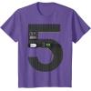 imageStar Wars Darth Vader Fifth Birthday TShirtPurple Heather