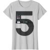 imageStar Wars Darth Vader Fifth Birthday TShirtSilver Grey