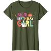 imageStar Wars Grogu Mandalorian Toon Mom of the Birthday Girl TShirtOlive Green