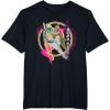 imageStar Wars Iconic Boba Fett Retro Vintage Neon Chest Logo TShirtBlack