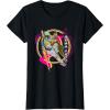 imageStar Wars Iconic Boba Fett Retro Vintage Neon Chest Logo TShirtBlack