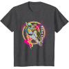 imageStar Wars Iconic Boba Fett Retro Vintage Neon Chest Logo TShirtDark Heather Grey