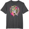 imageStar Wars Iconic Boba Fett Retro Vintage Neon Chest Logo TShirtDark Heather Grey