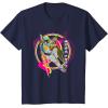 imageStar Wars Iconic Boba Fett Retro Vintage Neon Chest Logo TShirtNavy Blue