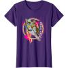 imageStar Wars Iconic Boba Fett Retro Vintage Neon Chest Logo TShirtPurple