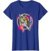 imageStar Wars Iconic Boba Fett Retro Vintage Neon Chest Logo TShirtRoyal Blue
