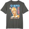 imageStar Wars Kawaii C3PO Japan Cute Pop Art Rebel Droid TShirtAsphalt Grey