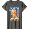 imageStar Wars Kawaii C3PO Japan Cute Pop Art Rebel Droid TShirtAsphalt Grey
