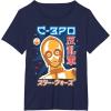 imageStar Wars Kawaii C3PO Japan Cute Pop Art Rebel Droid TShirtNavy Blue