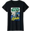 imageStar Wars Lando Millennium Falcon Retro TShirt TShirtBlack