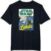 imageStar Wars Lando Millennium Falcon Retro TShirt TShirtBlack