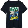 imageStar Wars Lando Millennium Falcon Retro TShirt TShirtBlack