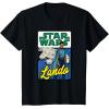 imageStar Wars Lando Millennium Falcon Retro TShirt TShirtBlack