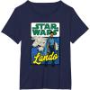 imageStar Wars Lando Millennium Falcon Retro TShirt TShirtNavy Blue