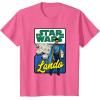 imageStar Wars Lando Millennium Falcon Retro TShirt TShirtPink Heather