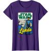 imageStar Wars Lando Millennium Falcon Retro TShirt TShirtPurple