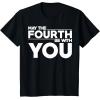 imageStar Wars May The Fourth Be With You Simple Text TShirtBlack