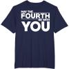 imageStar Wars May The Fourth Be With You Simple Text TShirtNavy Blue