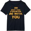 imageStar Wars May The Fourth Be With You Tilted Logo Poster TShirtBlack