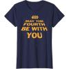 imageStar Wars May The Fourth Be With You Tilted Logo Poster TShirtNavy Blue