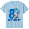 imageStar Wars R2D2 Boop Beep Beep 8th Birthday TShirtBaby Blue