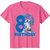imageStar Wars R2D2 Boop Beep Beep 8th Birthday TShirtPink Heather