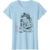 imageStar Wars R2D2 Japan Sumie Ink Wash Painting Style TShirtBaby Blue