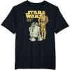 imageStar Wars R2D2 ampamp C3PO Logo Portrait TShirtBlack
