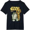 imageStar Wars R2D2 ampamp C3PO Logo Portrait TShirtBlack
