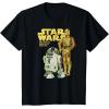 imageStar Wars R2D2 ampamp C3PO Logo Portrait TShirtBlack