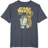 imageStar Wars R2D2 ampamp C3PO Logo Portrait TShirtHeather Blue