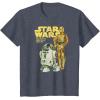 imageStar Wars R2D2 ampamp C3PO Logo Portrait TShirtHeather Blue