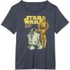 imageStar Wars R2D2 ampamp C3PO Logo Portrait TShirtHeather Blue