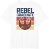 imageStar Wars Rebel Graduate Alliance Emblem Distressed Poster TShirtWhite