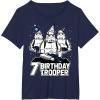 imageStar Wars Stormtrooper Party Hats Trio 7th Birthday Trooper TShirtNavy Blue