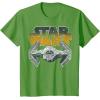imageStar Wars Super Retro Tie Fighter Classic Logo TShirt TShirtGrass Green