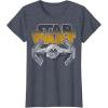 imageStar Wars Super Retro Tie Fighter Classic Logo TShirt TShirtHeather Blue