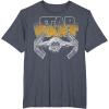 imageStar Wars Super Retro Tie Fighter Classic Logo TShirt TShirtHeather Blue