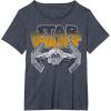 imageStar Wars Super Retro Tie Fighter Classic Logo TShirt TShirtHeather Blue