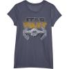 imageStar Wars Super Retro Tie Fighter Classic Logo TShirt TShirtHeather Blue