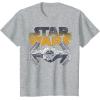 imageStar Wars Super Retro Tie Fighter Classic Logo TShirt TShirtHeather Grey