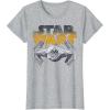 imageStar Wars Super Retro Tie Fighter Classic Logo TShirt TShirtHeather Grey