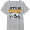 imageStar Wars Super Retro Tie Fighter Classic Logo TShirt TShirtHeather Grey