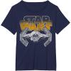 imageStar Wars Super Retro Tie Fighter Classic Logo TShirt TShirtNavy Blue
