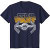 imageStar Wars Super Retro Tie Fighter Classic Logo TShirt TShirtNavy Blue