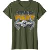 imageStar Wars Super Retro Tie Fighter Classic Logo TShirt TShirtOlive Green