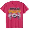 imageStar Wars Super Retro Tie Fighter Classic Logo TShirt TShirtRed Heather