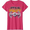 imageStar Wars Super Retro Tie Fighter Classic Logo TShirt TShirtRed Heather
