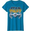 imageStar Wars Super Retro Tie Fighter Classic Logo TShirt TShirtSapphire Blue