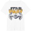 imageStar Wars Super Retro Tie Fighter Classic Logo TShirt TShirtWhite
